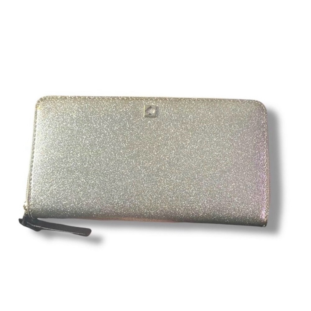 Kate spade Sparkle Zip-Around Wallet - Silver